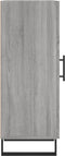 vidaXL - Dressoir - 34,5x34x90 - cm - bewerkt - hout - grijs - sonoma - eikenkleurig