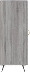 vidaXL - Dressoir - 34,5x34x90 - cm - bewerkt - hout - grijs - sonoma - eikenkleurig