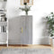 vidaXL - Dressoir - 34,5x34x90 - cm - bewerkt - hout - grijs - sonoma - eikenkleurig
