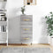 vidaXL - Dressoir - 34,5x34x90 - cm - bewerkt - hout - grijs - sonoma - eikenkleurig
