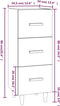 vidaXL - Dressoir - 34,5x34x90 - cm - bewerkt - hout - grijs - sonoma - eikenkleurig