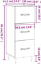 vidaXL - Dressoir - 34,5x34x90 - cm - bewerkt - hout - grijs - sonoma - eikenkleurig