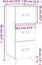 vidaXL - Dressoir - 34,5x34x90 - cm - bewerkt - hout - grijs - sonoma - eikenkleurig
