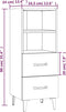 vidaXL - Dressoir - 34,5x34x90 - cm - bewerkt - hout - grijs - sonoma - eikenkleurig