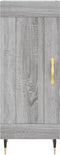 vidaXL - Dressoir - 34,5x34x90 - cm - bewerkt - hout - grijs - sonoma - eikenkleurig