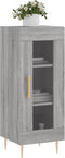 vidaXL - Dressoir - 34,5x34x90 - cm - bewerkt - hout - grijs - sonoma - eikenkleurig