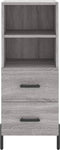 vidaXL - Dressoir - 34,5x34x90 - cm - bewerkt - hout - grijs - sonoma - eikenkleurig