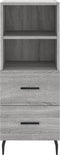 vidaXL - Dressoir - 34,5x34x90 - cm - bewerkt - hout - grijs - sonoma - eikenkleurig