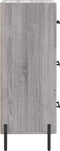 vidaXL - Dressoir - 34,5x34x90 - cm - bewerkt - hout - grijs - sonoma - eikenkleurig