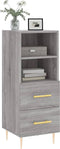 vidaXL - Dressoir - 34,5x34x90 - cm - bewerkt - hout - grijs - sonoma - eikenkleurig