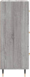vidaXL - Dressoir - 34,5x34x90 - cm - bewerkt - hout - grijs - sonoma - eikenkleurig
