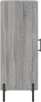 vidaXL - Dressoir - 34,5x34x90 - cm - bewerkt - hout - grijs - sonoma - eikenkleurig