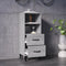 vidaXL - Dressoir - 34,5x34x90 - cm - bewerkt - hout - grijs - sonoma - eikenkleurig