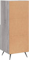 vidaXL - Dressoir - 34,5x34x90 - cm - bewerkt - hout - grijs - sonoma - eikenkleurig