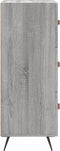 vidaXL - Dressoir - 34,5x34x90 - cm - bewerkt - hout - grijs - sonoma - eikenkleurig