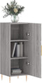 vidaXL - Dressoir - 34,5x34x90 - cm - bewerkt - hout - grijs - sonoma - eikenkleurig