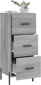 vidaXL - Dressoir - 34,5x34x90 - cm - bewerkt - hout - grijs - sonoma - eikenkleurig
