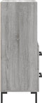 vidaXL - Dressoir - 34,5x34x90 - cm - bewerkt - hout - grijs - sonoma - eikenkleurig