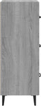 vidaXL - Dressoir - 34,5x34x90 - cm - bewerkt - hout - grijs - sonoma - eikenkleurig