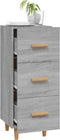 vidaXL - Dressoir - 34,5x34x90 - cm - bewerkt - hout - grijs - sonoma - eikenkleurig