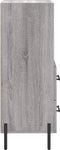 vidaXL - Dressoir - 34,5x34x90 - cm - bewerkt - hout - grijs - sonoma - eikenkleurig