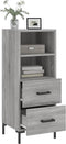 vidaXL - Dressoir - 34,5x34x90 - cm - bewerkt - hout - grijs - sonoma - eikenkleurig