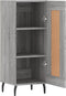 vidaXL - Dressoir - 34,5x34x90 - cm - bewerkt - hout - grijs - sonoma - eikenkleurig