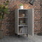 vidaXL - Dressoir - 34,5x34x90 - cm - bewerkt - hout - grijs - sonoma - eikenkleurig