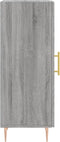 vidaXL - Dressoir - 34,5x34x90 - cm - bewerkt - hout - grijs - sonoma - eikenkleurig
