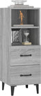 vidaXL - Dressoir - 34,5x34x90 - cm - bewerkt - hout - grijs - sonoma - eikenkleurig