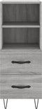 vidaXL - Dressoir - 34,5x34x90 - cm - bewerkt - hout - grijs - sonoma - eikenkleurig