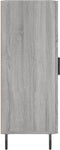 vidaXL - Dressoir - 34,5x34x90 - cm - bewerkt - hout - grijs - sonoma - eikenkleurig