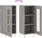 vidaXL - Dressoir - 34,5x34x90 - cm - bewerkt - hout - grijs - sonoma - eikenkleurig