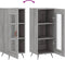 vidaXL - Dressoir - 34,5x34x90 - cm - bewerkt - hout - grijs - sonoma - eikenkleurig