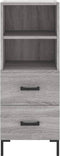 vidaXL - Dressoir - 34,5x34x90 - cm - bewerkt - hout - grijs - sonoma - eikenkleurig