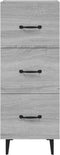vidaXL - Dressoir - 34,5x34x90 - cm - bewerkt - hout - grijs - sonoma - eikenkleurig