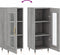 vidaXL - Dressoir - 34,5x34x90 - cm - bewerkt - hout - grijs - sonoma - eikenkleurig