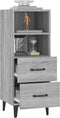 vidaXL - Dressoir - 34,5x34x90 - cm - bewerkt - hout - grijs - sonoma - eikenkleurig