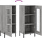 vidaXL - Dressoir - 34,5x34x90 - cm - bewerkt - hout - grijs - sonoma - eikenkleurig