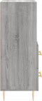 vidaXL - Dressoir - 34,5x34x90 - cm - bewerkt - hout - grijs - sonoma - eikenkleurig