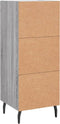 vidaXL - Dressoir - 34,5x34x90 - cm - bewerkt - hout - grijs - sonoma - eikenkleurig