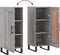 vidaXL - Dressoir - 34,5x34x90 - cm - bewerkt - hout - grijs - sonoma - eikenkleurig