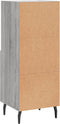 vidaXL - Dressoir - 34,5x34x90 - cm - bewerkt - hout - grijs - sonoma - eikenkleurig