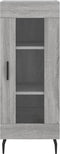 vidaXL - Dressoir - 34,5x34x90 - cm - bewerkt - hout - grijs - sonoma - eikenkleurig