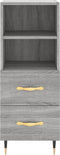 vidaXL - Dressoir - 34,5x34x90 - cm - bewerkt - hout - grijs - sonoma - eikenkleurig
