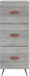vidaXL - Dressoir - 34,5x34x90 - cm - bewerkt - hout - grijs - sonoma - eikenkleurig