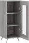 vidaXL - Dressoir - 34,5x34x90 - cm - bewerkt - hout - grijs - sonoma - eikenkleurig