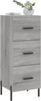 vidaXL - Dressoir - 34,5x34x90 - cm - bewerkt - hout - grijs - sonoma - eikenkleurig