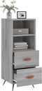 vidaXL - Dressoir - 34,5x34x90 - cm - bewerkt - hout - grijs - sonoma - eikenkleurig