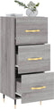 vidaXL - Dressoir - 34,5x34x90 - cm - bewerkt - hout - grijs - sonoma - eikenkleurig